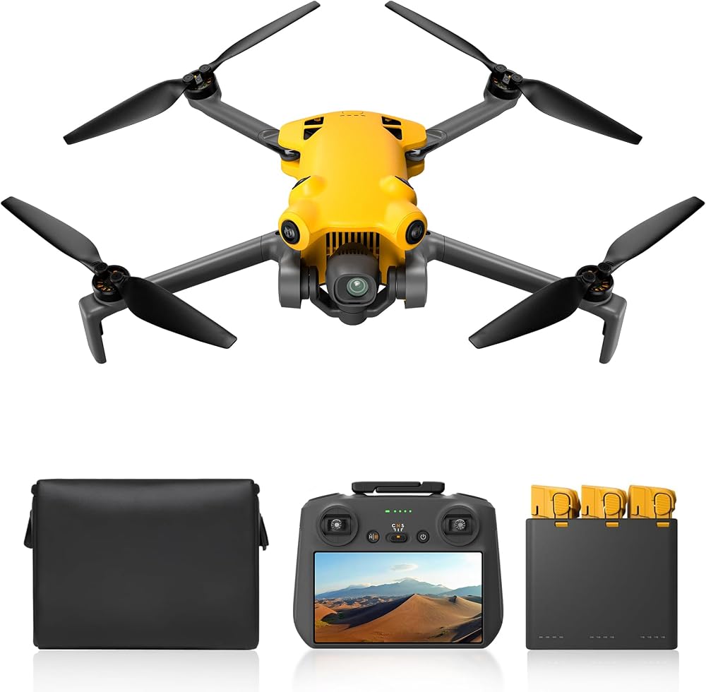 SKYROVER X1 drone with screen controller, three batteries and shoulder bag